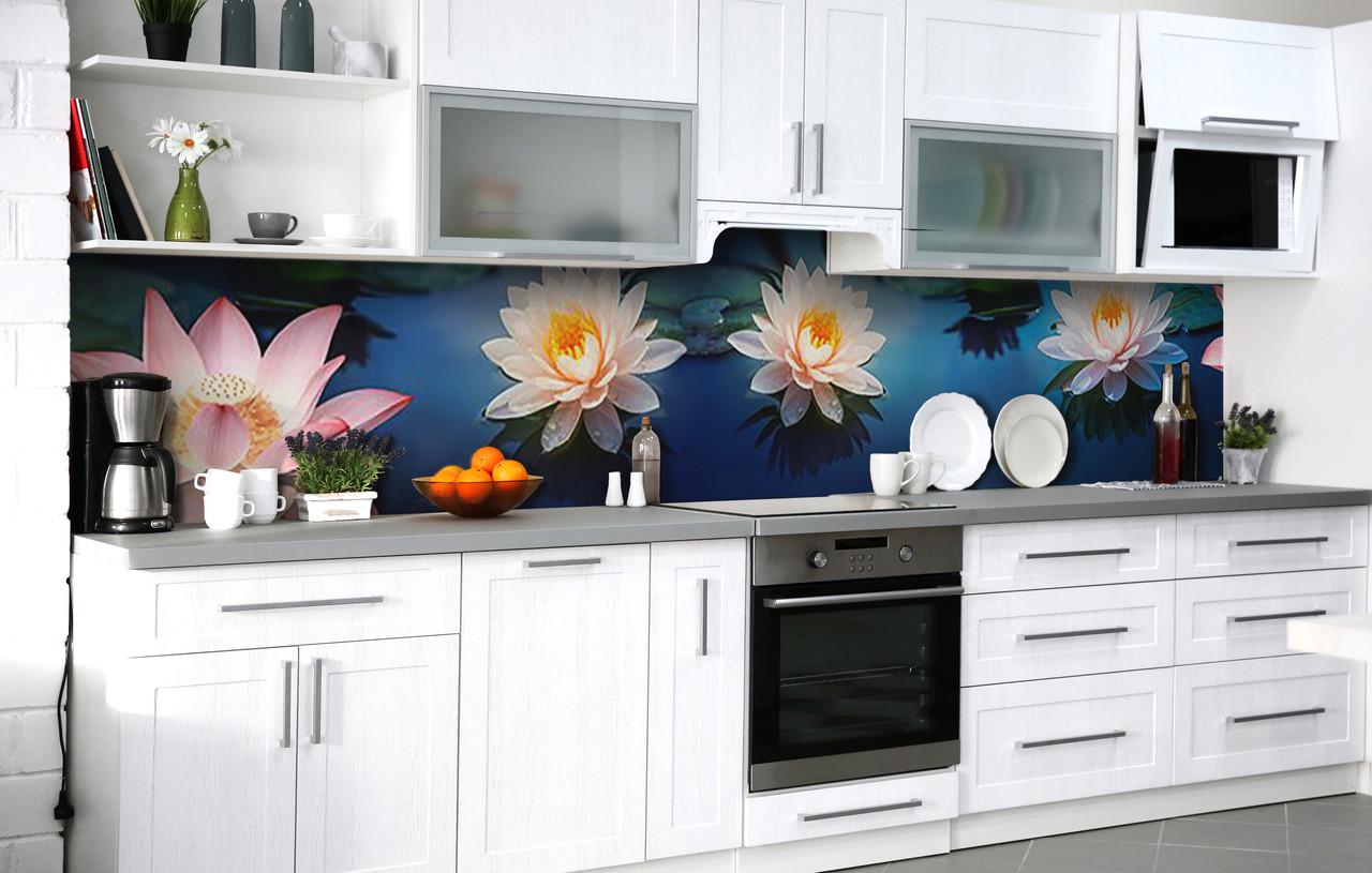 Кухонный фартук Лотос на плаву виниловый самоклеющийся 65х250 см Кухонный фартук Лотос на плаву виниловый самоклеющийся 65х250 см
