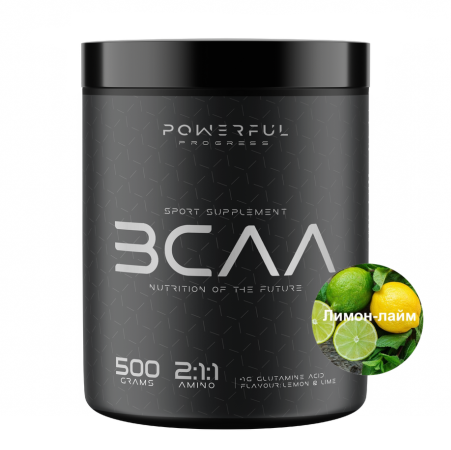 Аминокислоты Powerful Progress BCAA 2:1:1 Instant со вкусом лимон-лайм 500 г