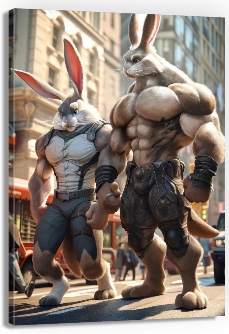 Картина на холсте PL_Factory Кролики KLM_9 70х100 см (23461754)