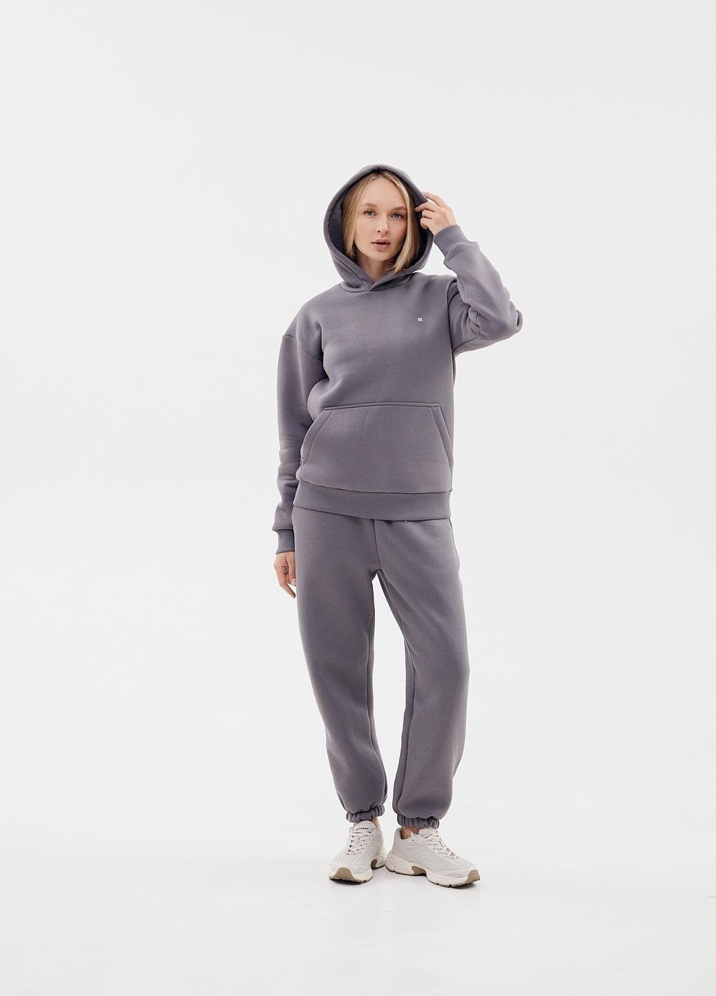 Спортивный костюм унисекс Kindamor Frosted флисовый с капюшоном L Серый (1870773665)