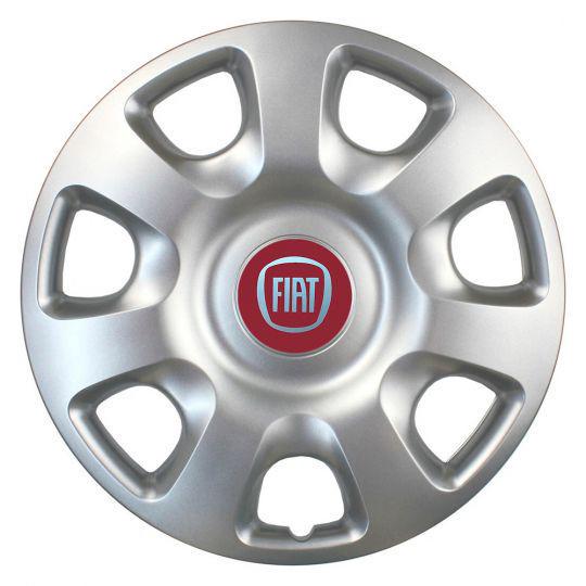 Автомобильные колпаки SKS 336 R15 с логотипом Fiat 4 шт. Серебристый