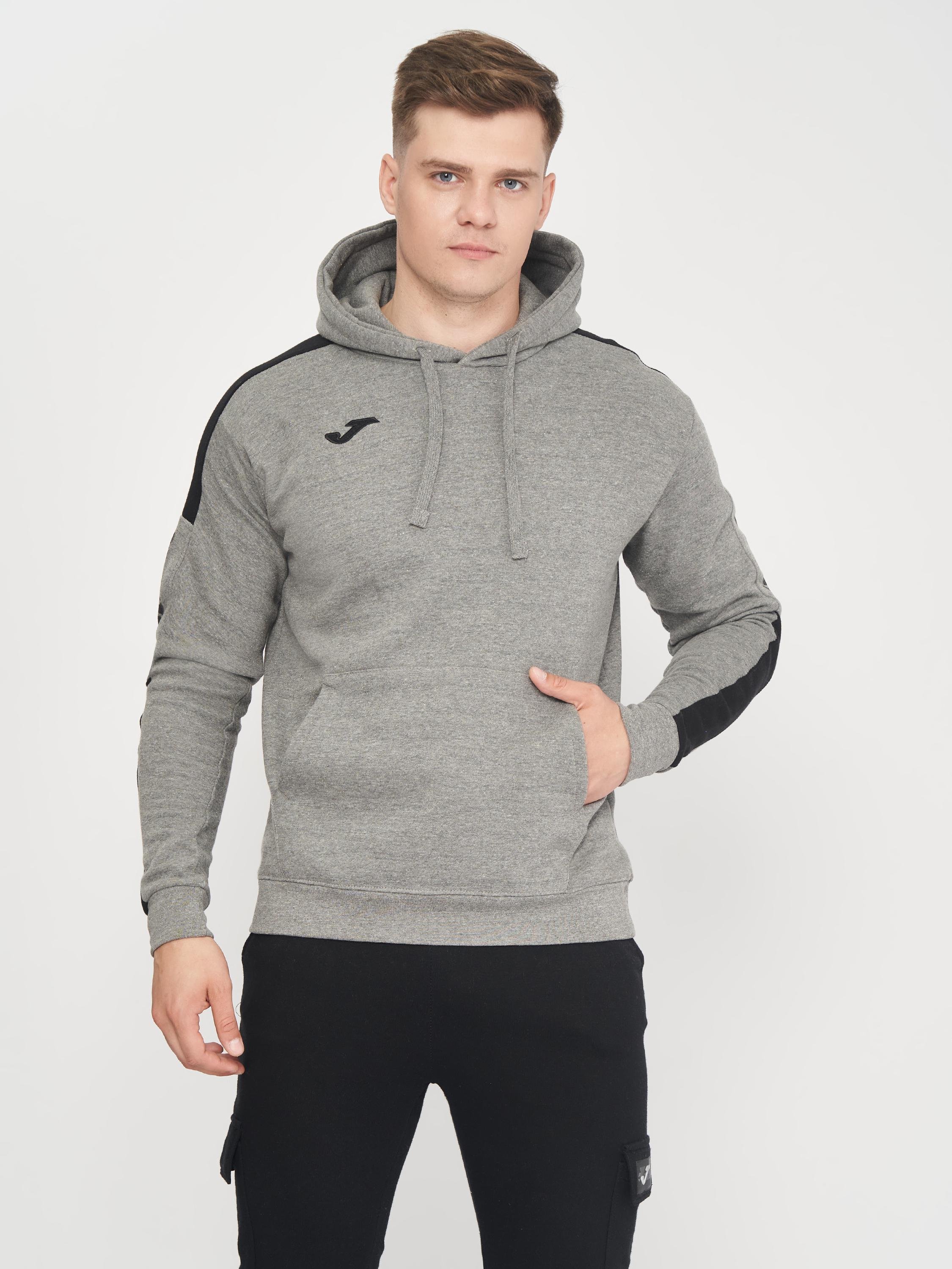Реглан Joma 102238.281 Street Hoodie L Melange Gray/Black (8424309424701)