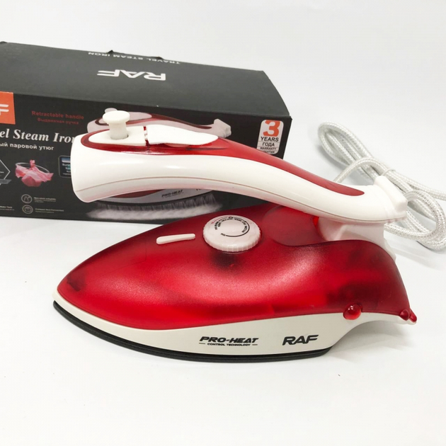 Утюг паровой RAF для отпаривания одежды Красный (R-1259B)