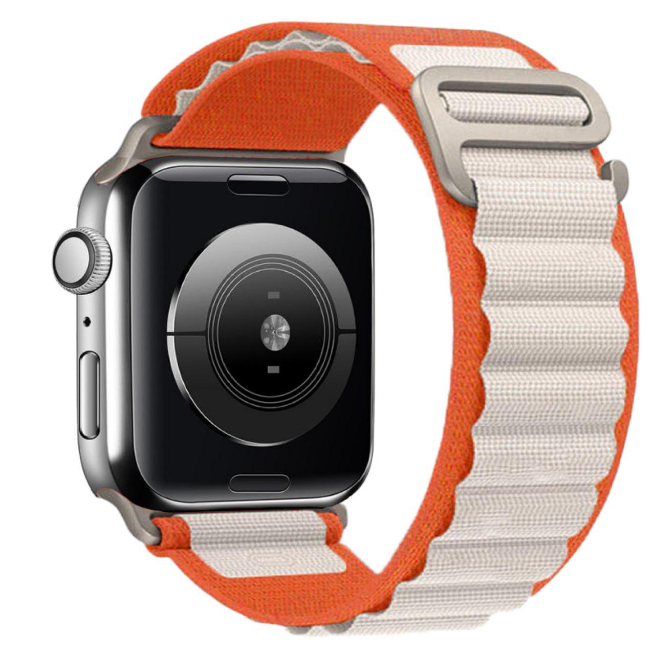 Ремінець Alpine Loop Band для Apple Watch 45 мм Orange/White (13754141)