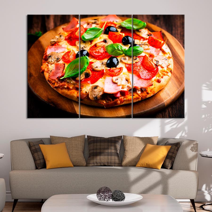 Настенний декор Итальянская пицца с ветчиной в сливочном соусе 156x100 см (A482-3)