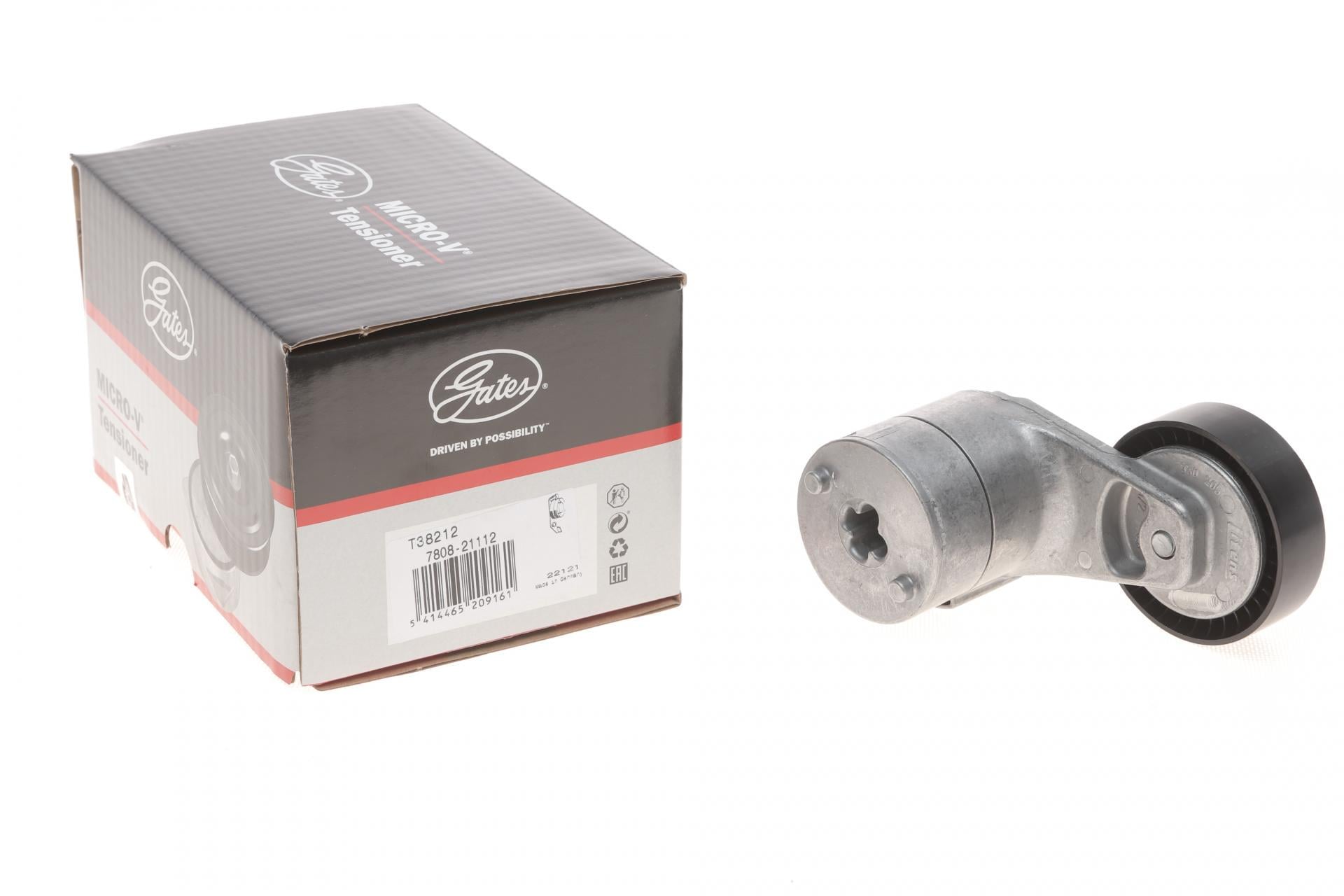Натяжник ременя генератора GATES Opel Astra G/H/Combo/Corsa C/Meriva 1.4-1.8 98-09 (T38212)