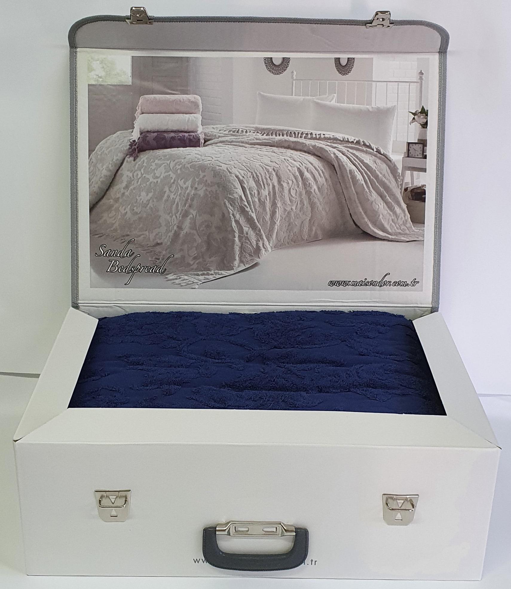 Покрывало махровое Maison D'or Sanda 220x240 Navy (CN4065)