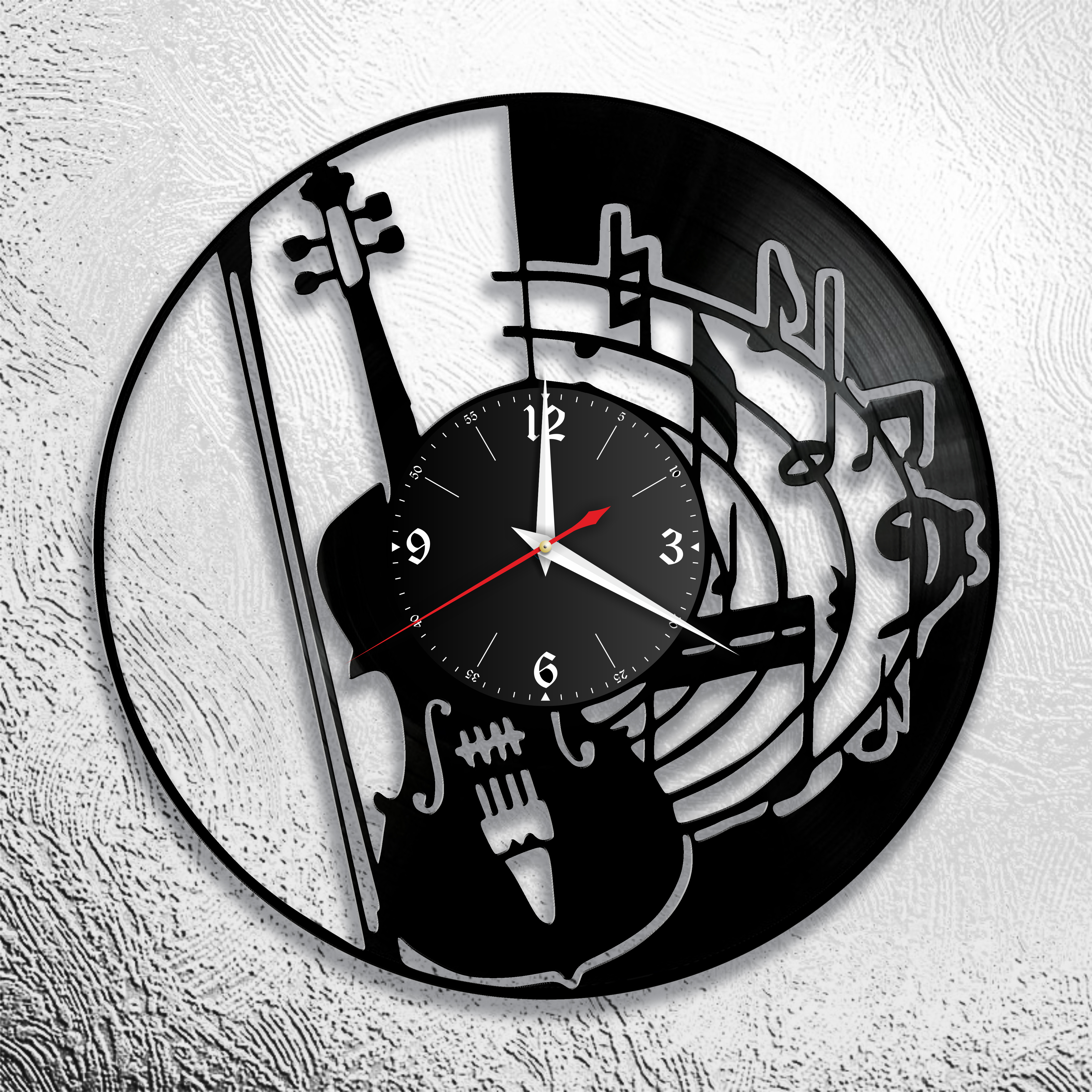 Часы настенные Скрипка 0795 из виниловой пластинки