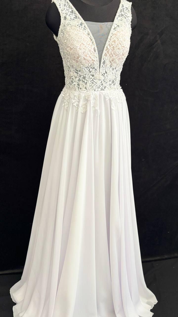 Свадебное платье шифоновое в греческом стиле Белый