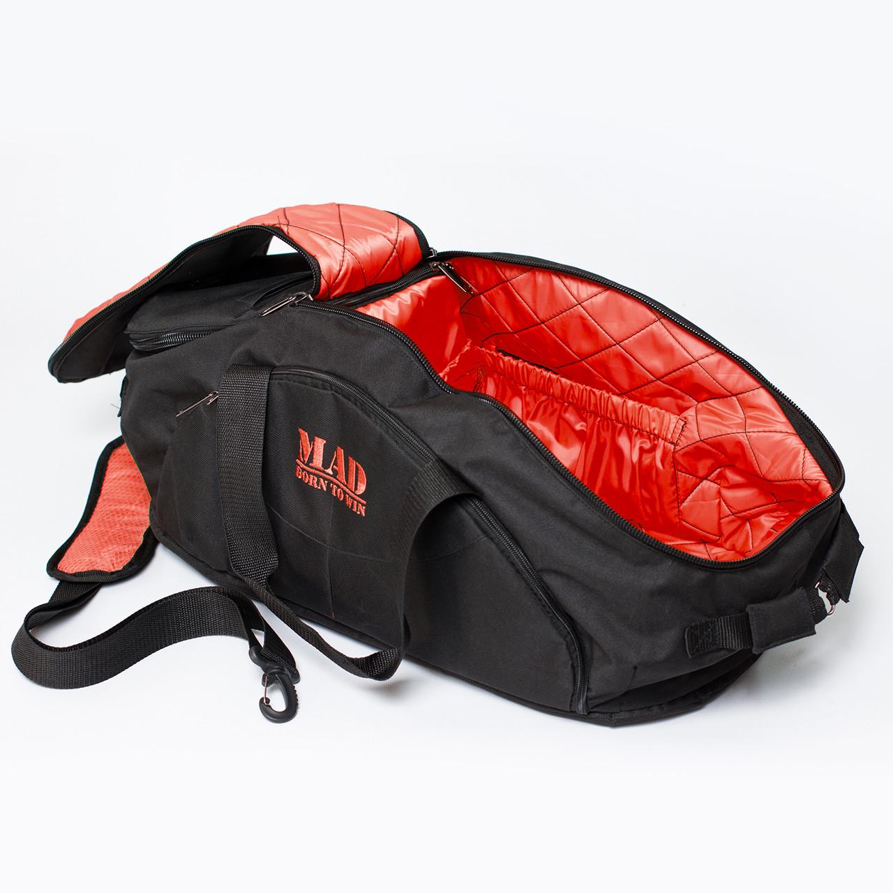 Спортивна сумка-рюкзак MAD Infinity Чорно-червоний