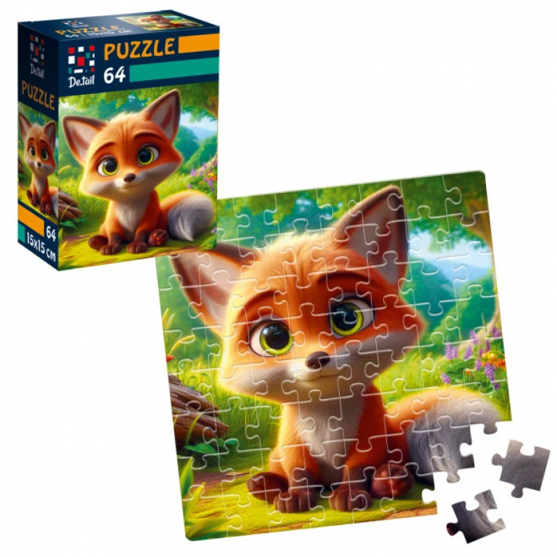 Пазлы Vladi Toys Любознательный лисенок 64 детали (DT1234-07) Пазлы Vladi Toys Любознательный лисенок 64 детали (DT1234-07)