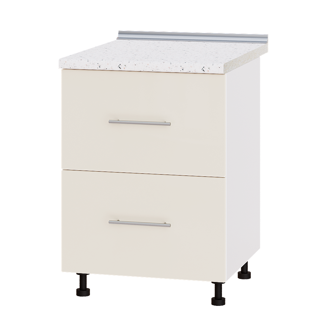 Шкаф нижний Эверест Модерн модуль Низ Н86-600 60х47х85 см Жемчуг глянец/Белый (03140)