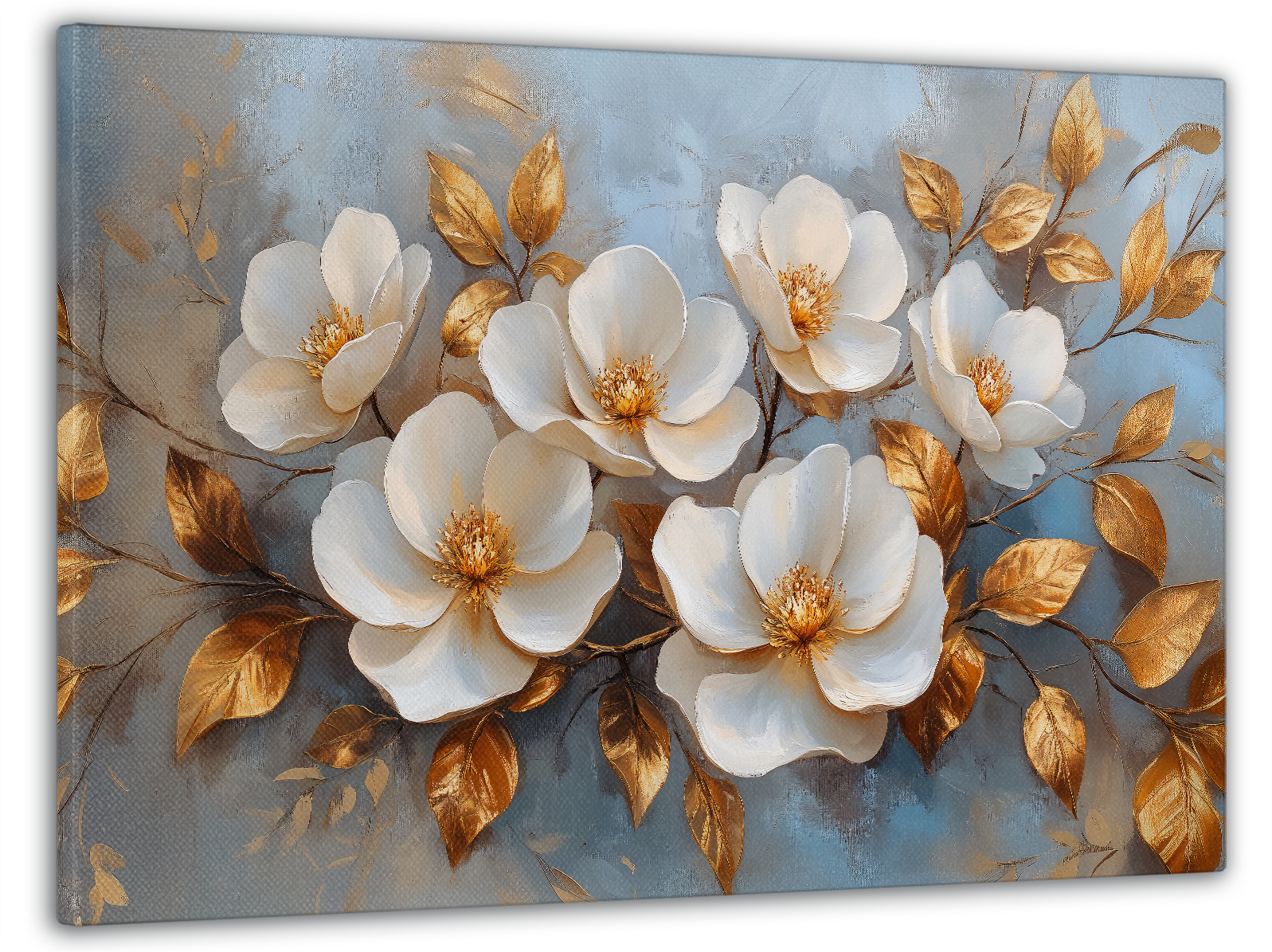 Картина на полотні Mako чарівність білих квітів 60x100 см (MK10635)