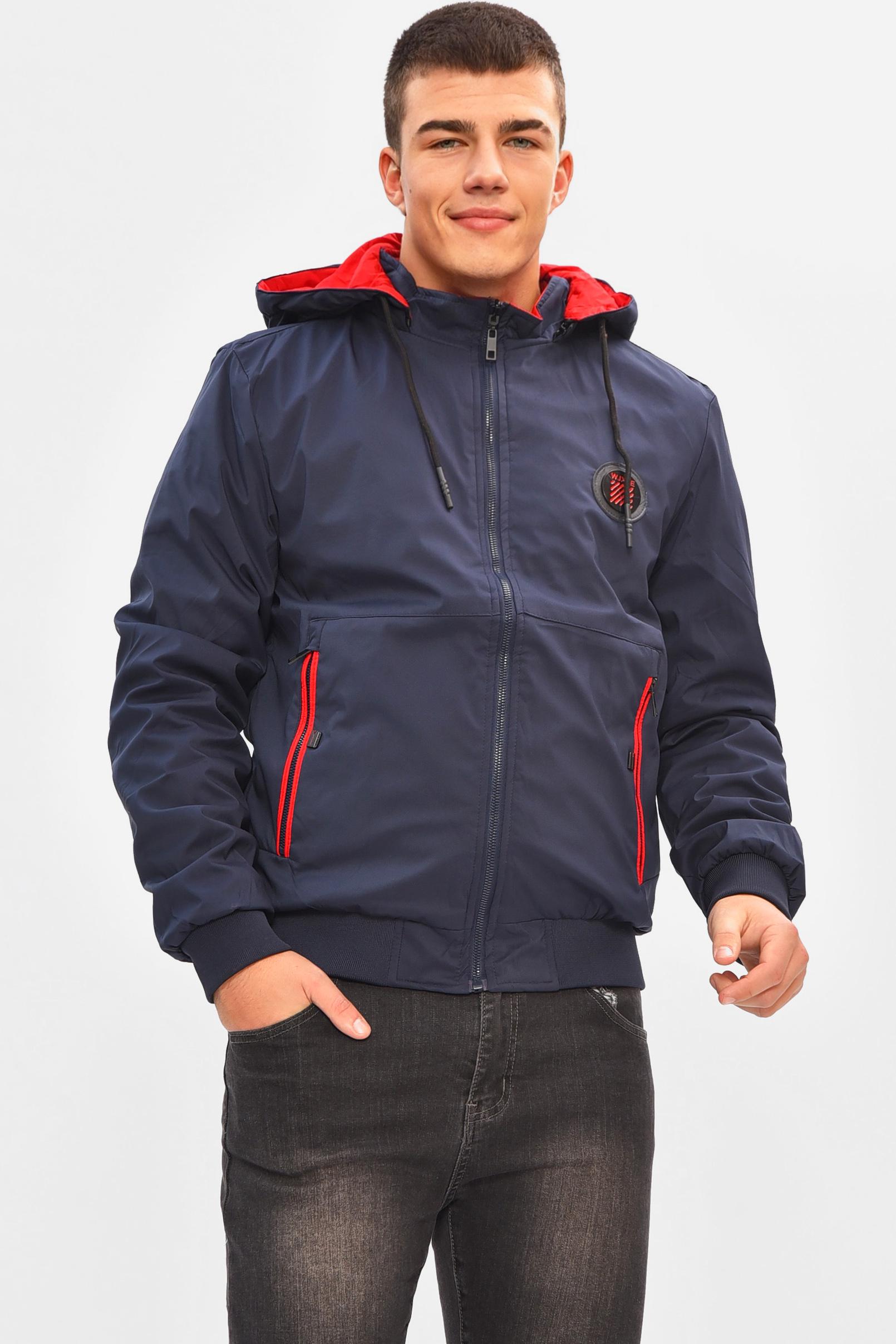 Куртка мужская демисезонная двухсторонняя S Темно-синий (206543)