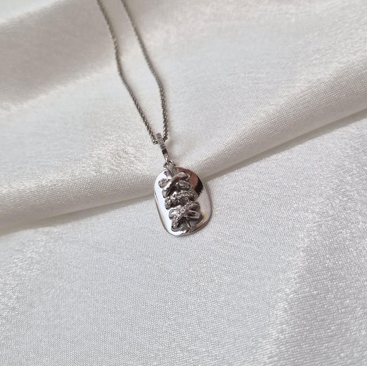 Підвіска з білими каменями руан срібло 925 проби родоване 2,83 г (3803рп) - фото 5 Підвіска з білими каменями руан срібло 925 проби родоване 2,83 г (3803рп) - фото 5