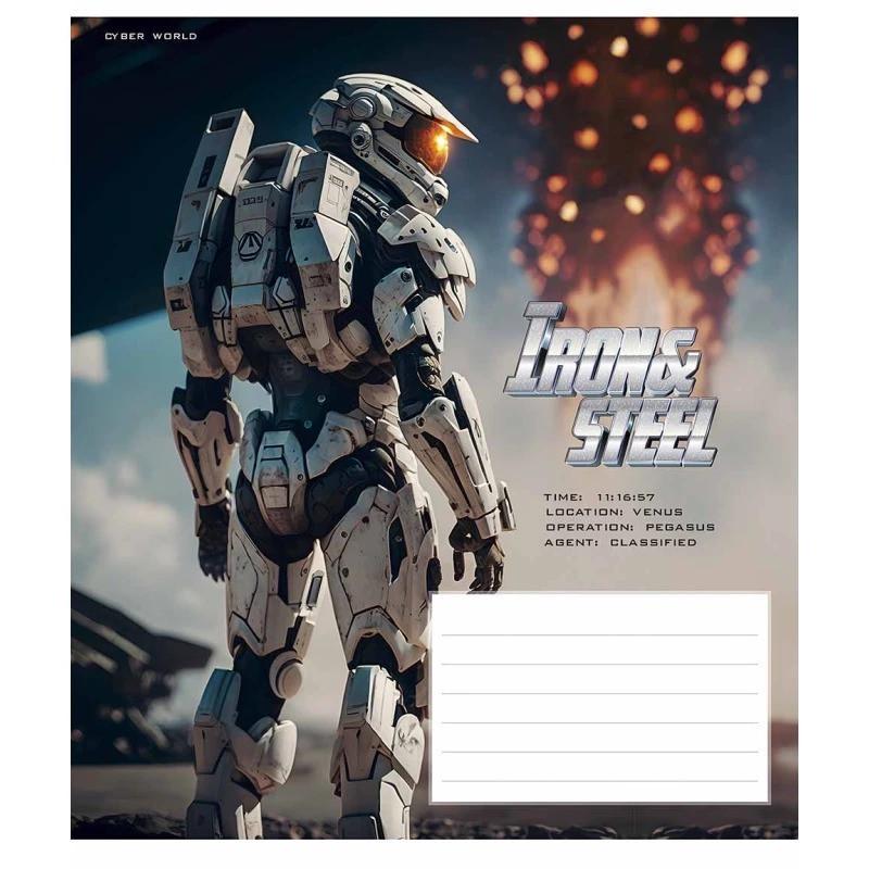 Зошит учнівський "Iron&Steel" 012-3284K-3 в клітинку 12 аркушів