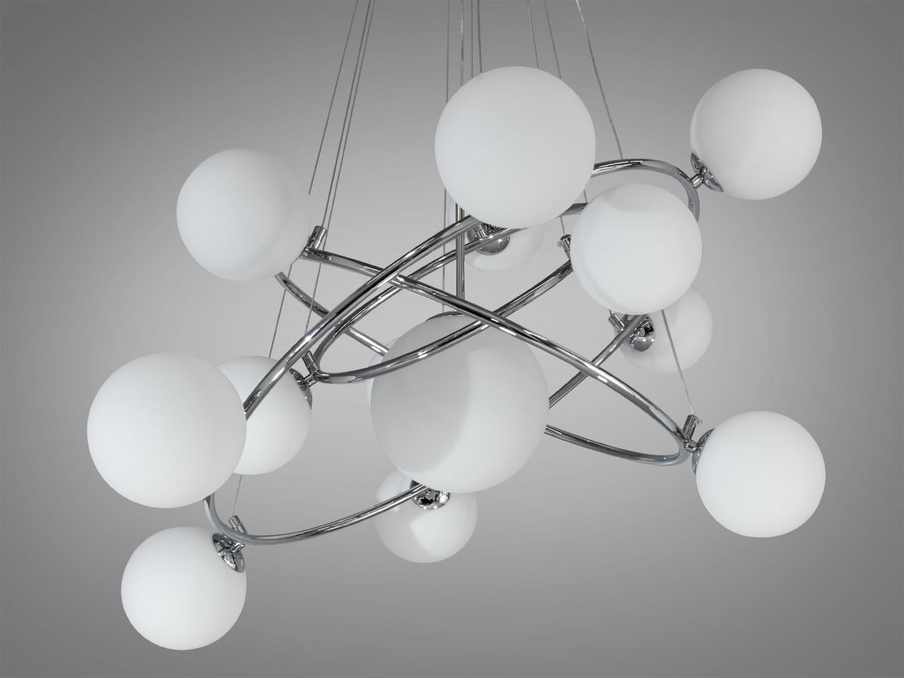 Люстра EcoLed в стиле Loft Пузыри на 7 ламп LQ7048/13A CH Серебрянный