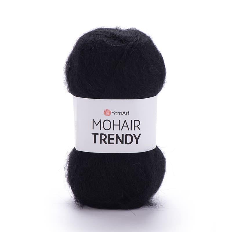 Пряжа YarnArt Mohair Trendy 102 Черный