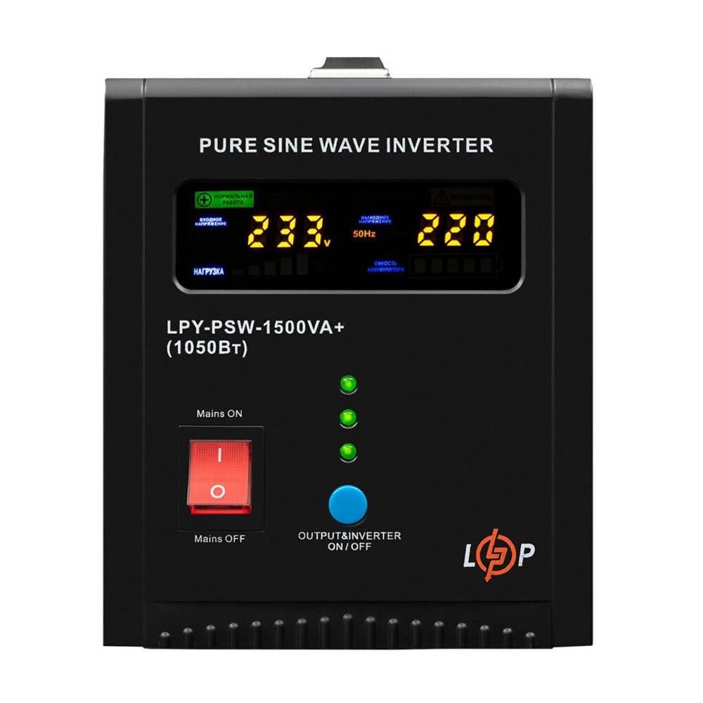 ДБЖ з правильною синусоїдою LogicPower LPY-PSW-1500VA+ 1050 Вт 10A/15A 24V (22663116)
