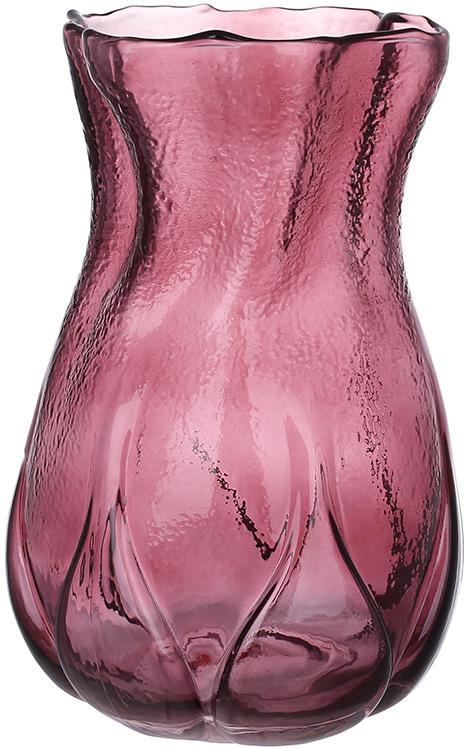 Ваза стеклянная Бутон Розы 24 см пурпурный Ваза стеклянная Бутон Розы 24 см пурпурный