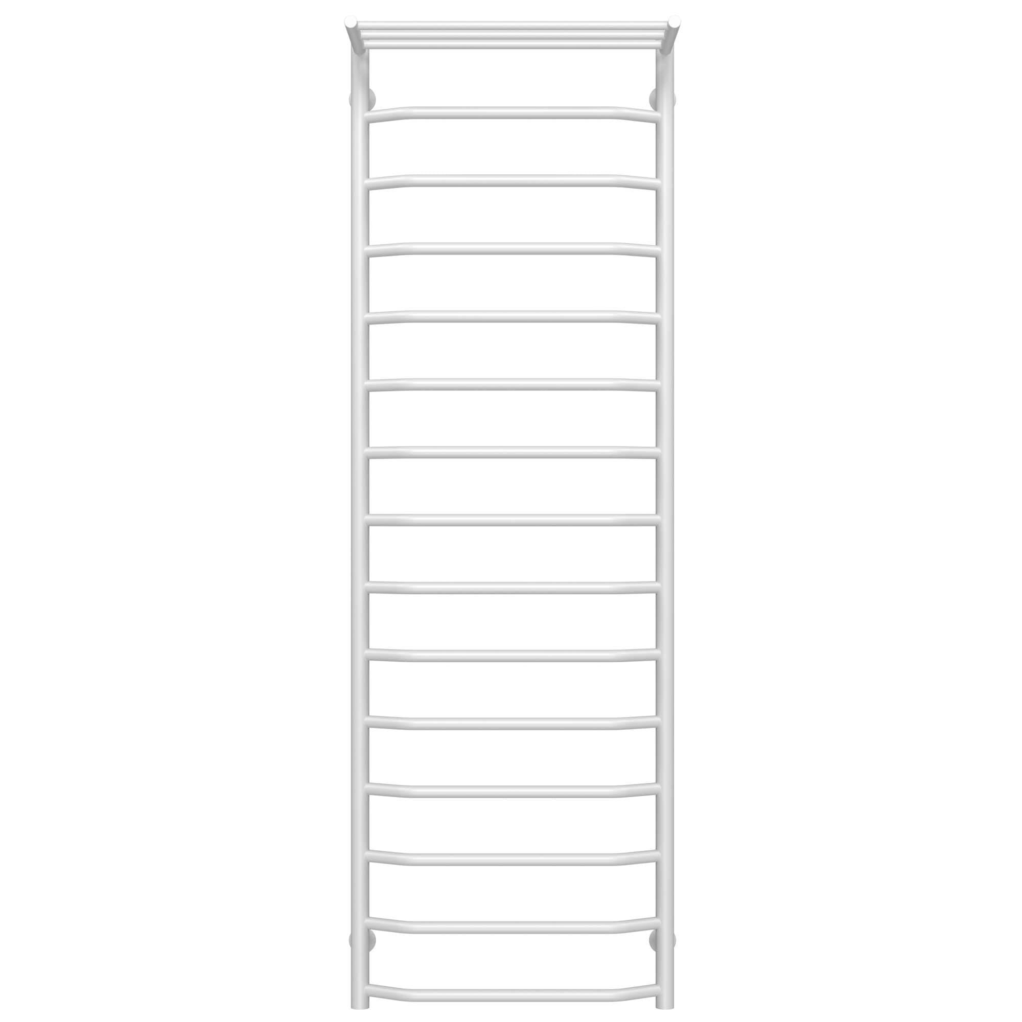 Рушникосушарка водяна з полицею Deffi Трапеція П15 бокове ліве підключення нержавіюча сталь 500х1600 мм Білий (C.TP.160.50.15.W.B)