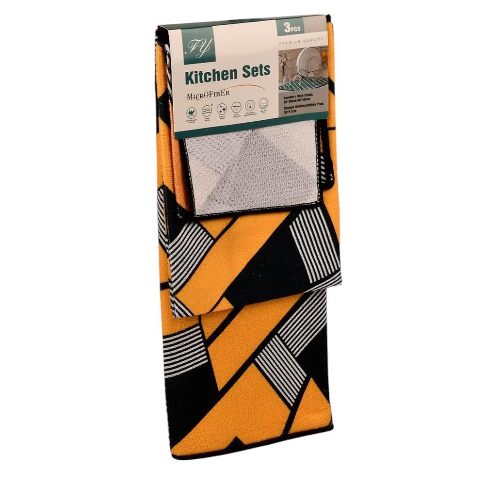 Набор коврик для мокрой посуды/полотенце FY R97408 микрофибра 38х51 см Разноцветный (fbcfb66f)