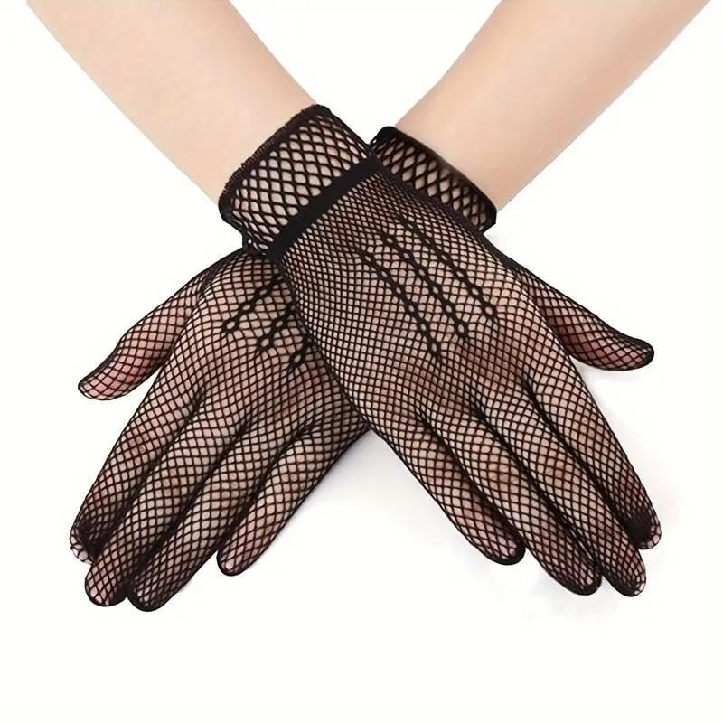 Перчатки короткие женские из тонкого кружева One Size эластичные Черный (2689612557) Перчатки короткие женские из тонкого кружева One Size эластичные Черный (2689612557)