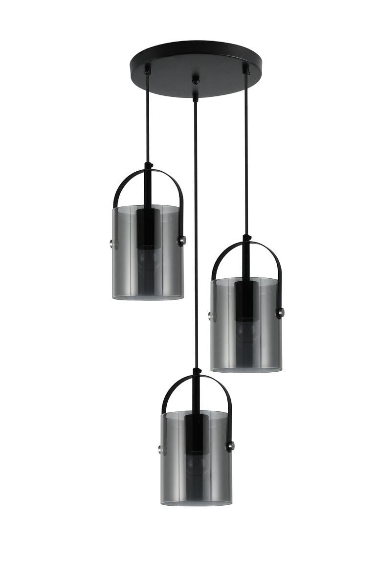 Светильник подвесной Light House SRS-20680/3P черный плафон Дымчатый Светильник подвесной Light House SRS-20680/3P черный плафон Дымчатый