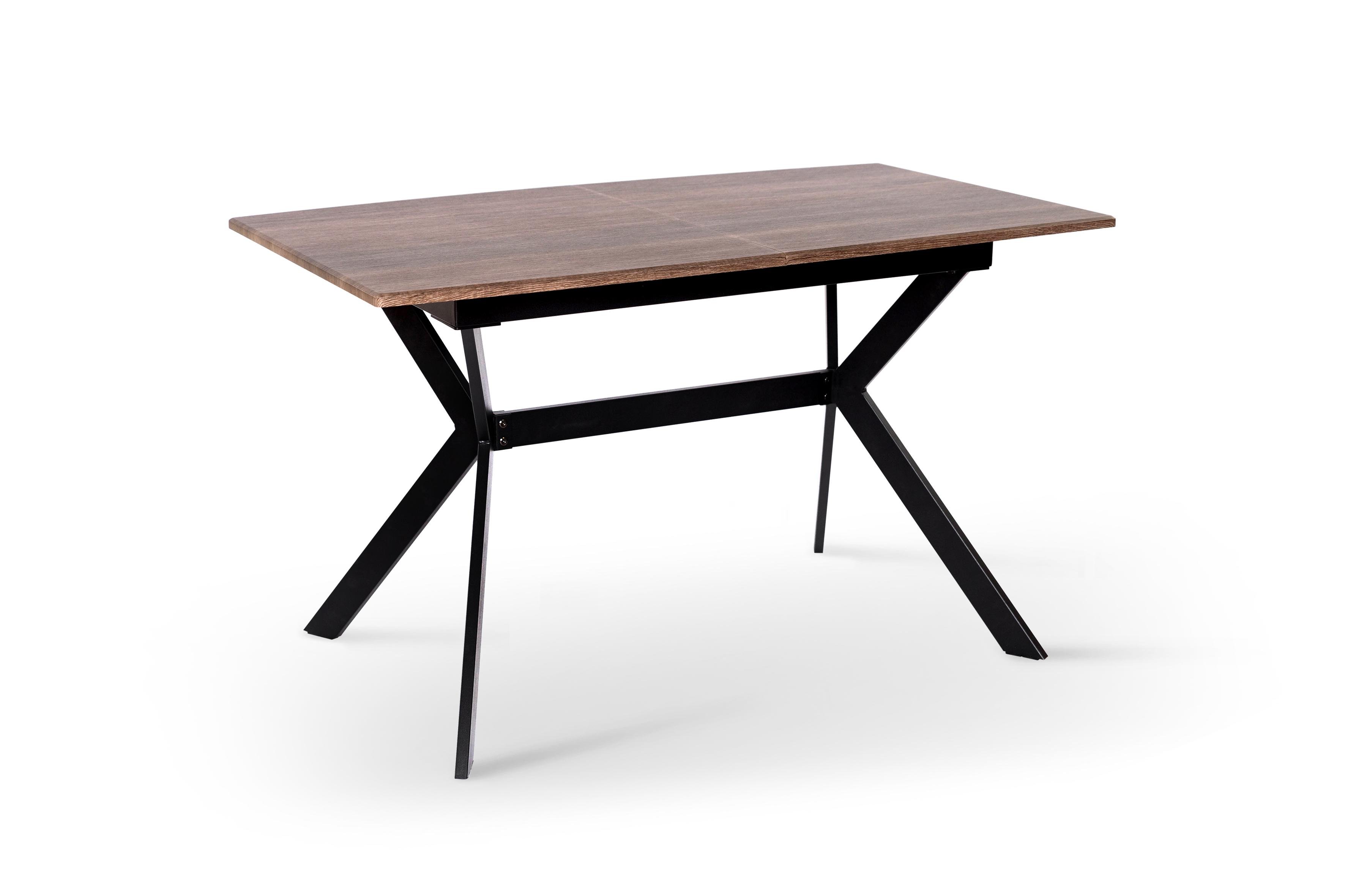 Стол обеденный раскладной Хьюстон 77х130+40 см Черный/Дуб ТК (А0055287)