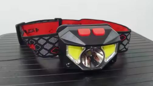 Ліхтар налобний з датчиком руху акумуляторний 8 режимів - фото 2