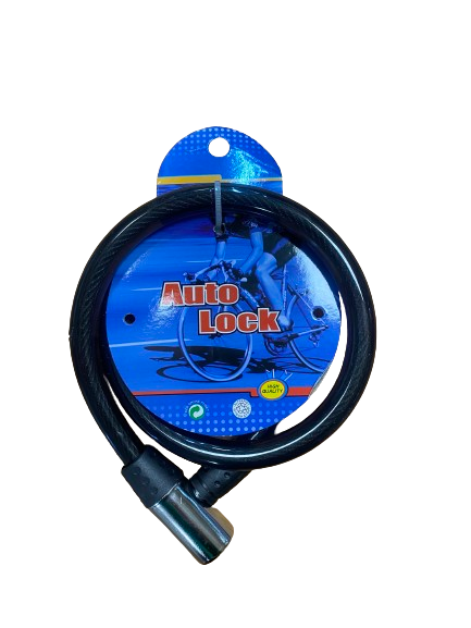Замок велосипедний AUTO LOCK з ключами d 12 мм 70 см