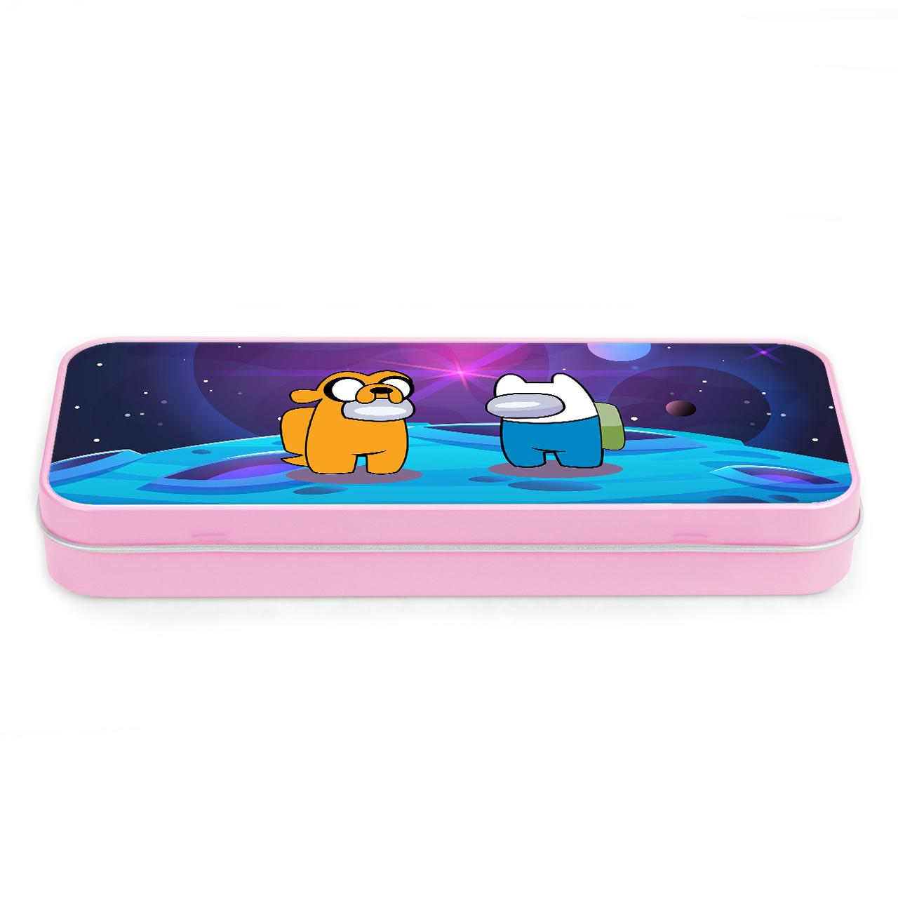 Пенал школьный Among Us Adventure Time Finn & Jake Розовый (34408-2414-PK)