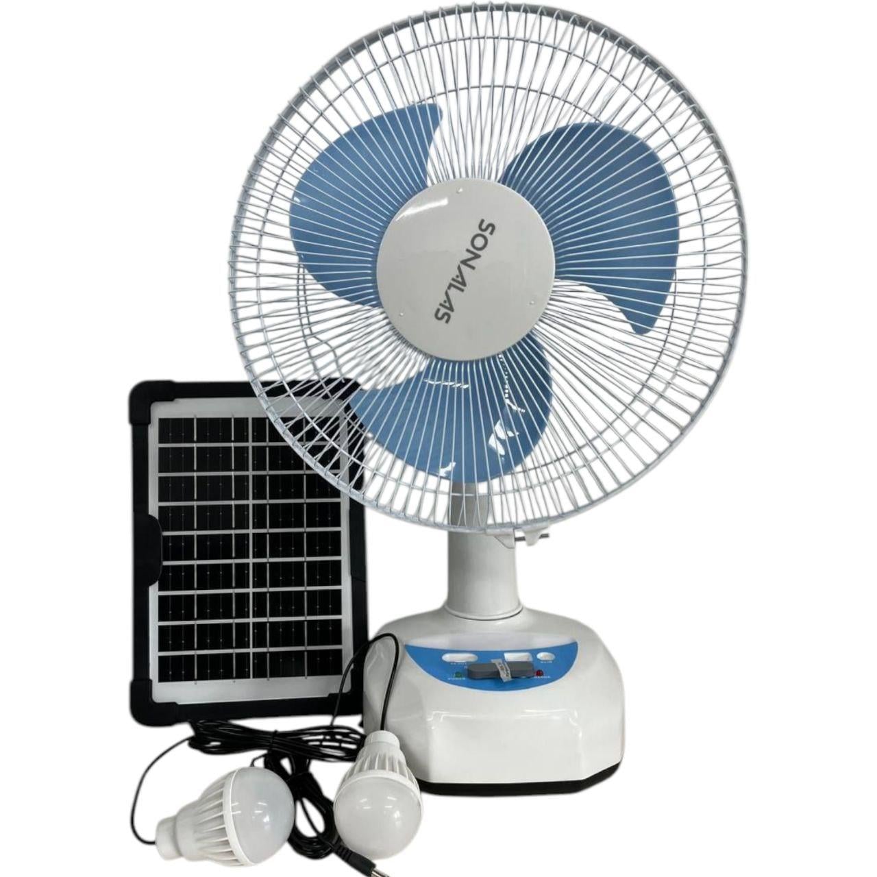 Вентилятор аккумуляторный портативный с солнечной батареей SONALAS SL-662