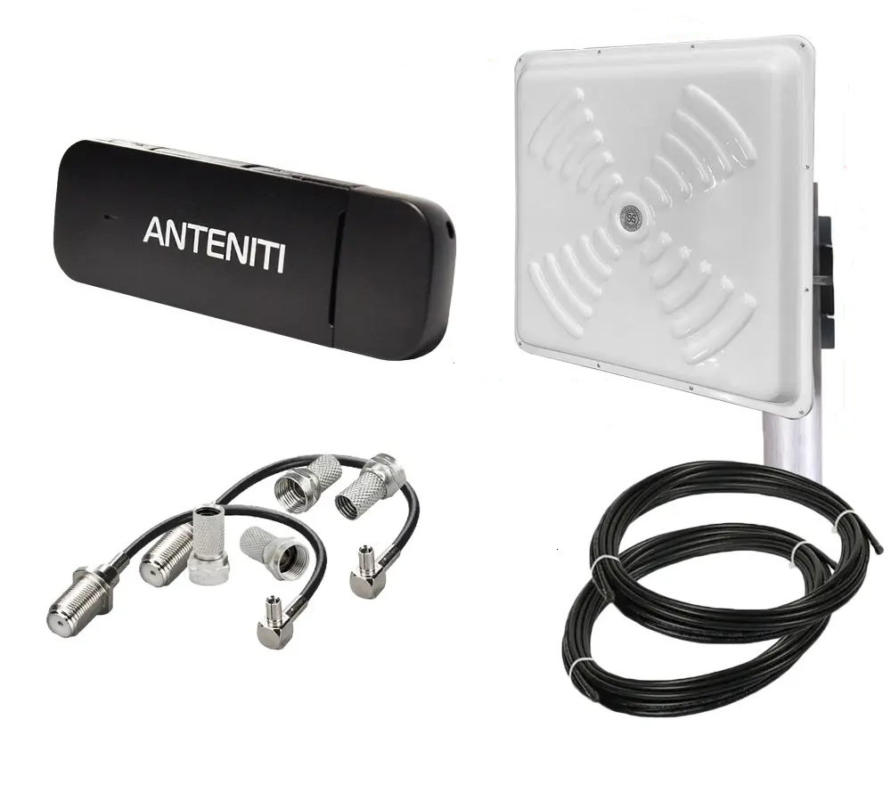 Интернет комплект 4G с Wi-Fi модемом ANTENITI E3372H-153 и Антенна 4G панельная MIMO Energy 2x24 Maxi (2138814574)