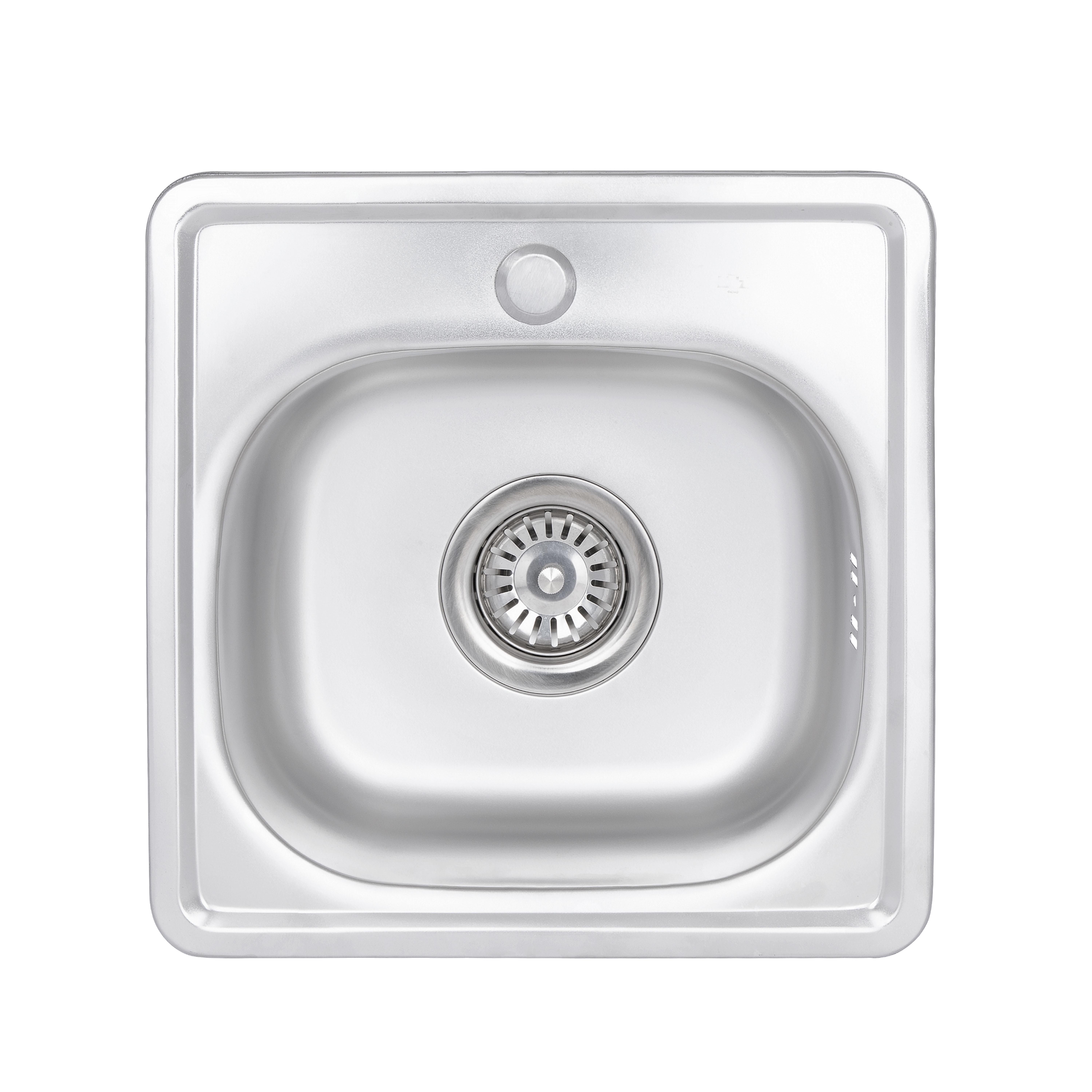 Кухонная мойка врезная Brinex из нержавеющей стали квадратная 3838 0,6 мм Satin (BRIN3835SAT06)