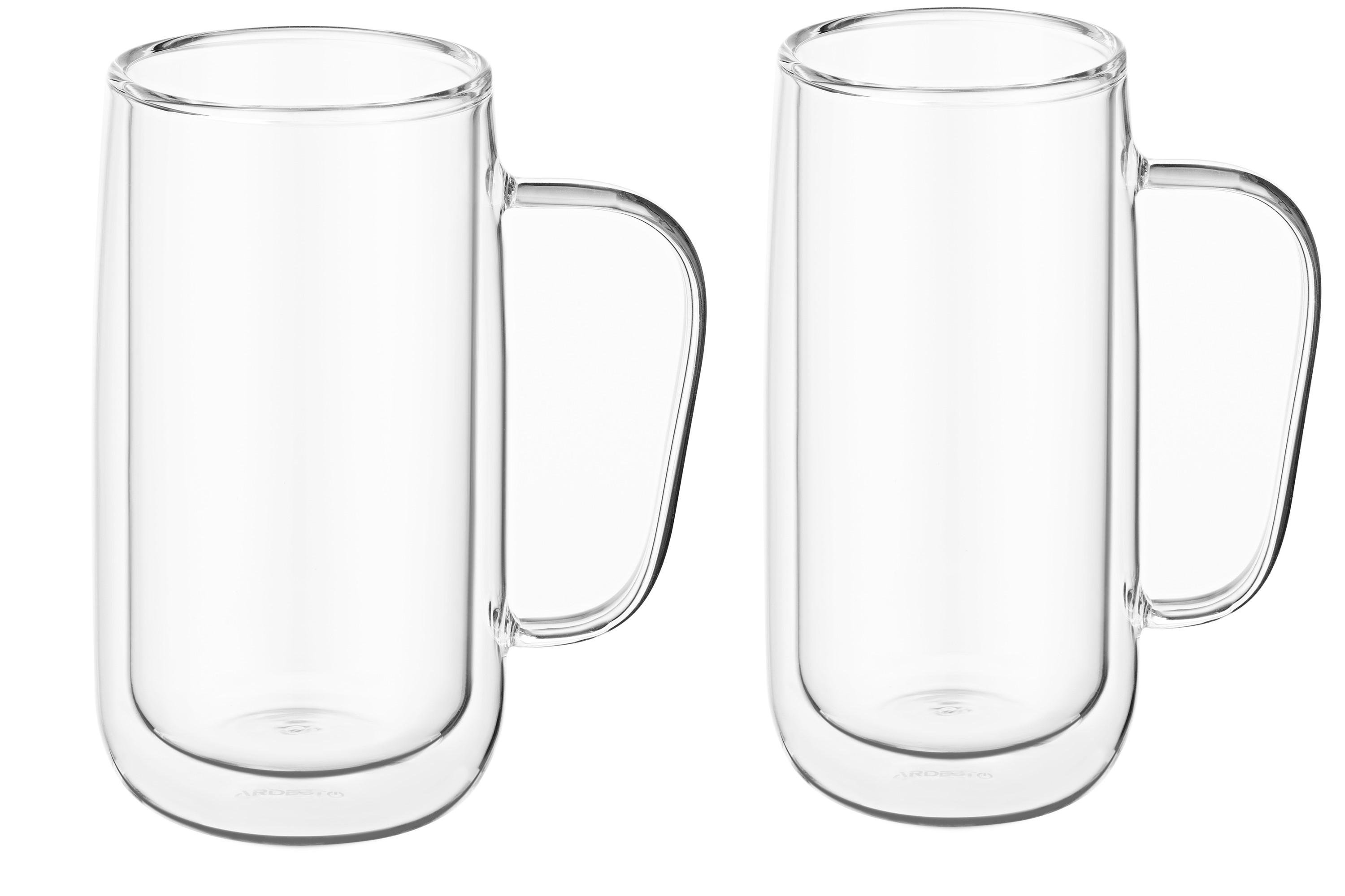 Набор чашек с двойными стенками Ardesto AR2640WH 400 мл 2 шт. Прозрачный (7b49ed19)