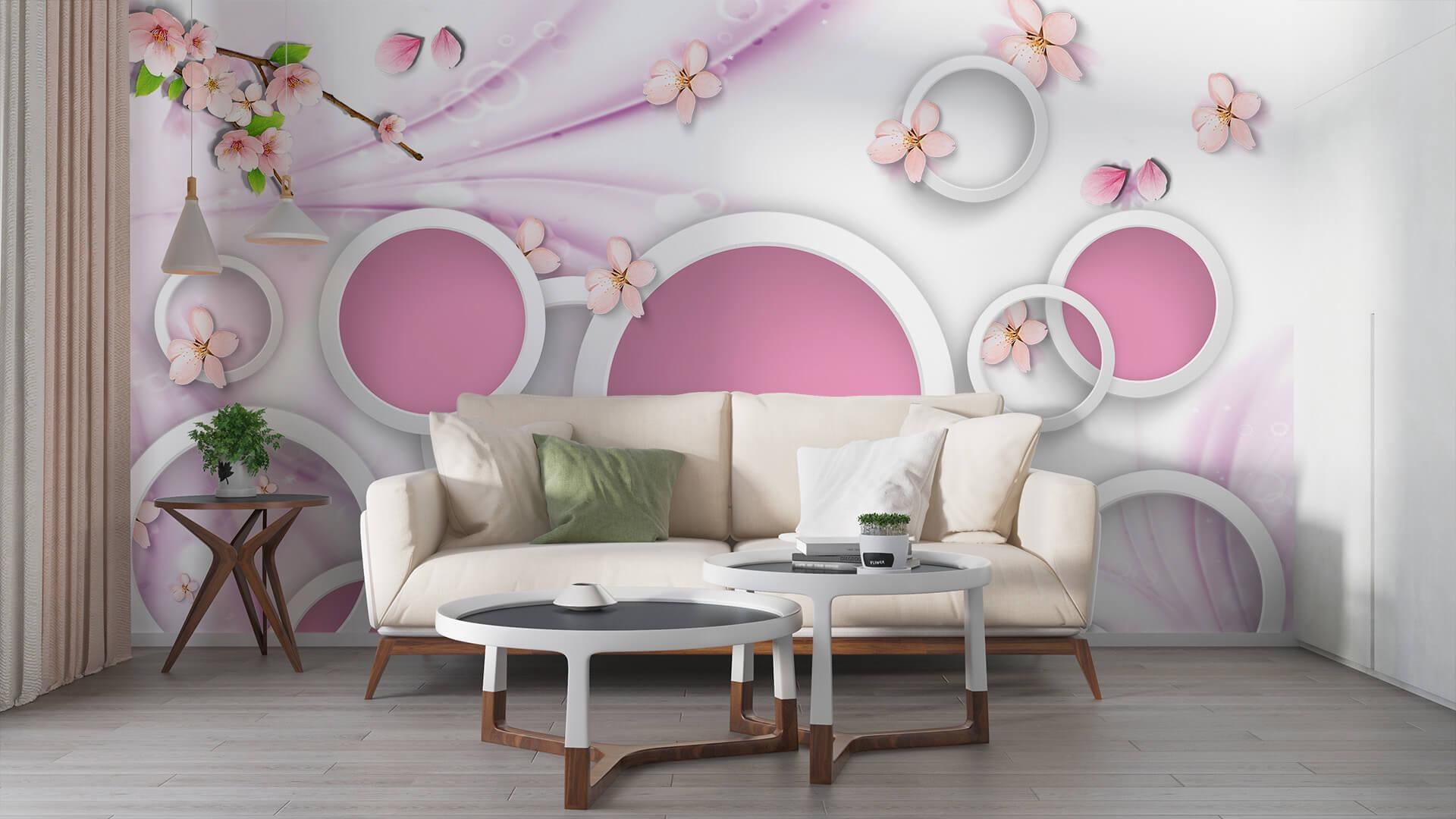Фотообои флизелиновые Styleo Print-walls Сакура в объеме 0727 400х250 см (Pw-0727/4)
