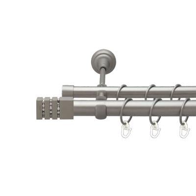 Карниз металлический Orvit Ацтека двухрядный 25/19 мм 320 см Сатин (009-2745)