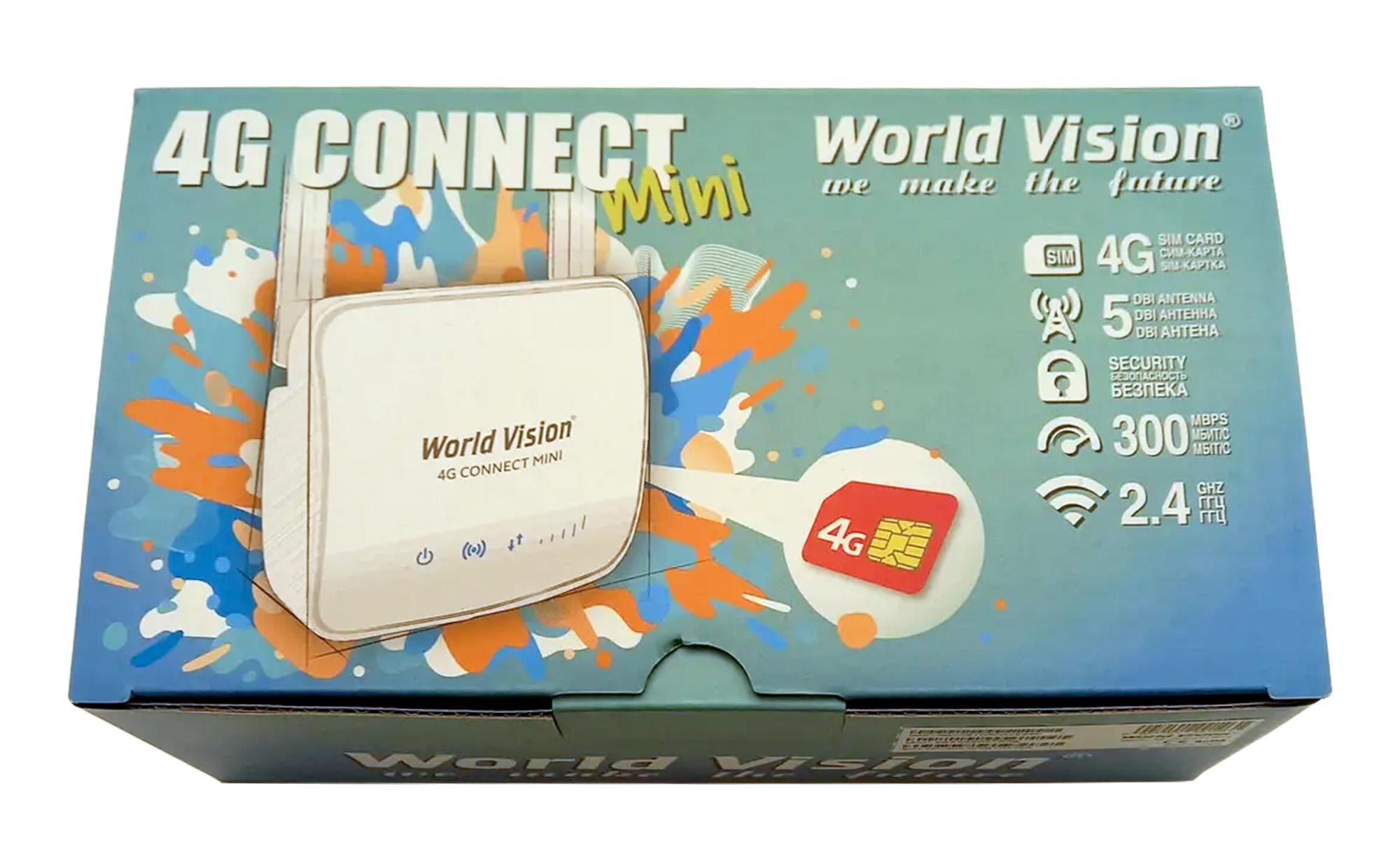 Wi-Fi роутер World Vision Connect Mini 4G LTE з двома виходами під антену 4G LTE Білий (1001801) - фото 5