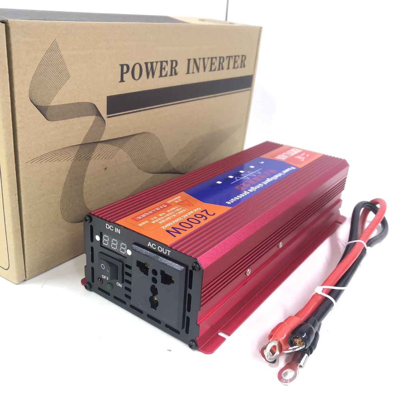 Инвертор для дома/бытовых приборов/машины с 12V на 220V чистая синусоида 2600W (20151145)