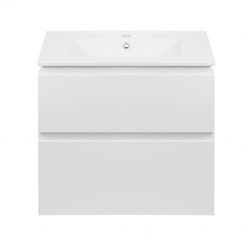 Комплект Q-tap Albatross 710х725х460 White тумба подвесная + раковина врезная QT0172TP700D3070CW (13738)