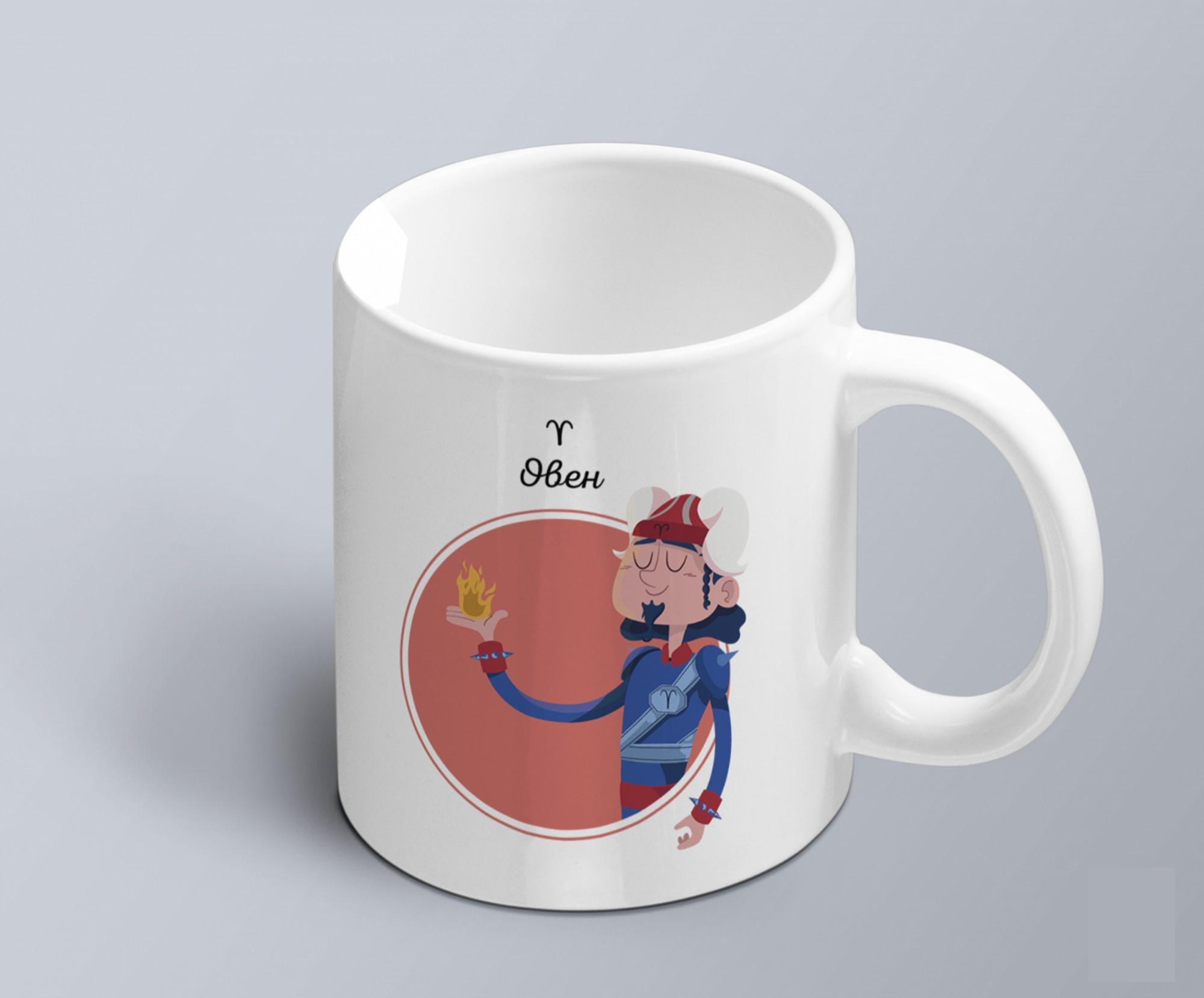 Чашка с шуточным принтом знак зодіака Овен (02010104037)