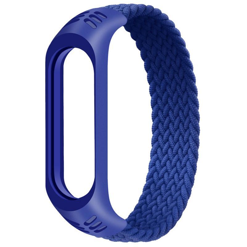 Монобраслет тканинний Braided Solo Loop для Xiaomi Mi Band 3/4/5/6 M Синій (00000044151_4)