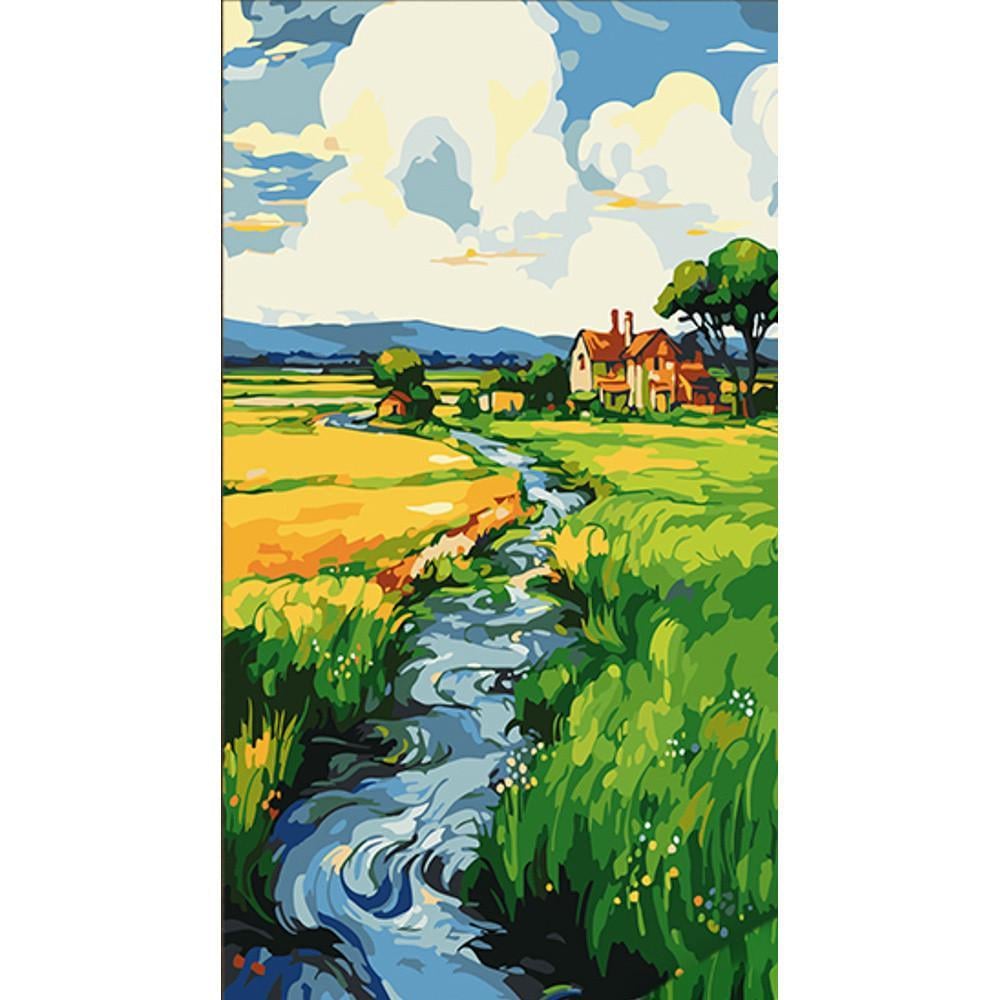 Картина по номерам Strateg Дом у реки 50х25 см (WW161)