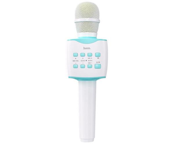 Мікрофон караоке портативний Hoco BK5 Cantando White/Turquoise