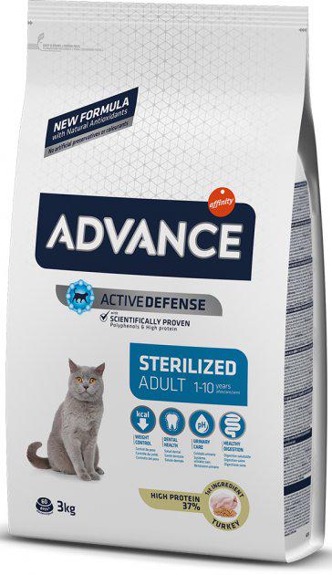 Корм сухой для кошек Advance Cat Sterilized Turkey 3 кг (577311)