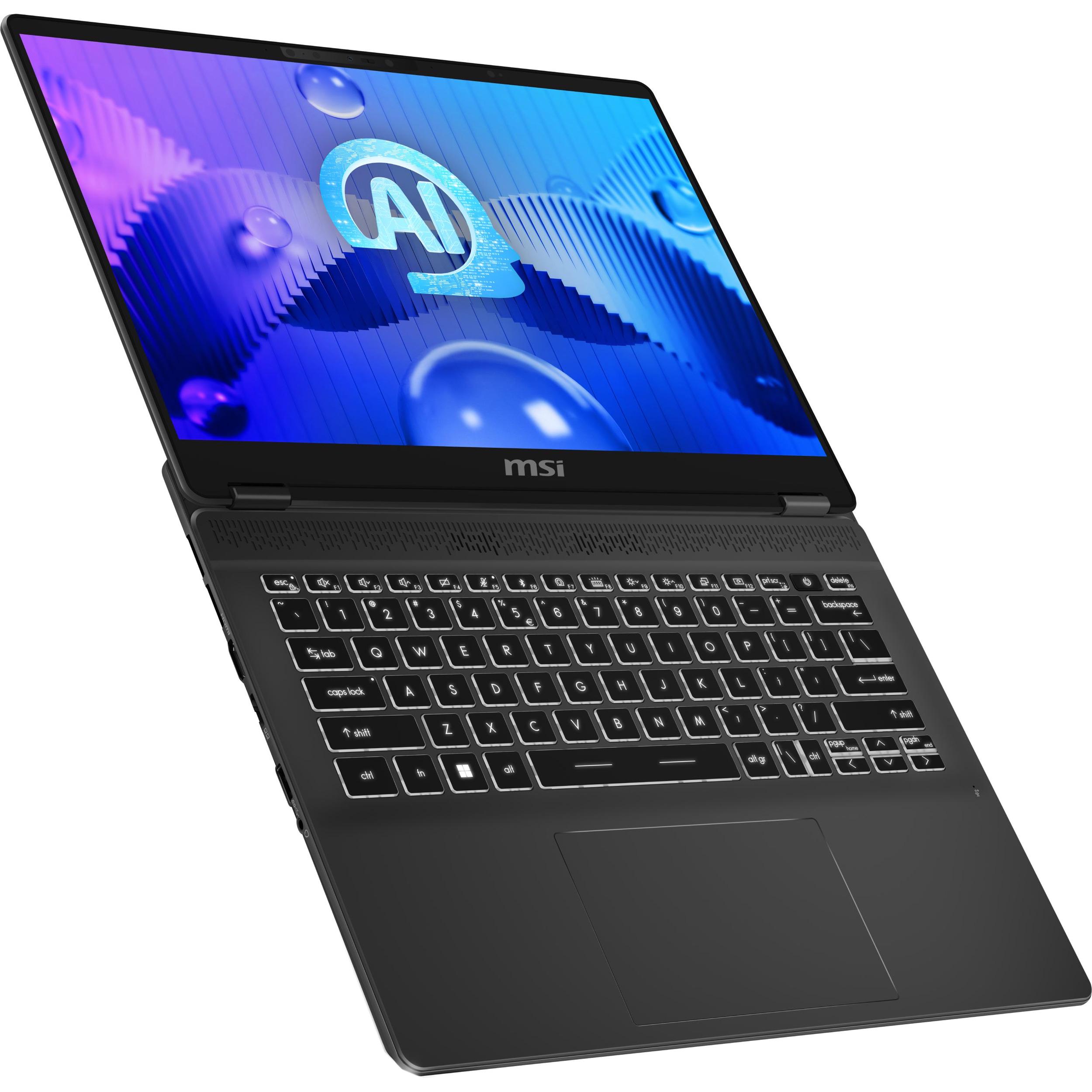 Ноутбук MSI Prestige 14 AI+Evo C2VMG-014UA U7-258V 32/1 TB 14" Stellar Gray (9S7-14N311-014) - фото 4 Ноутбук MSI Prestige 14 AI+Evo C2VMG-014UA U7-258V 32/1 TB 14" Stellar Gray (9S7-14N311-014) - фото 4