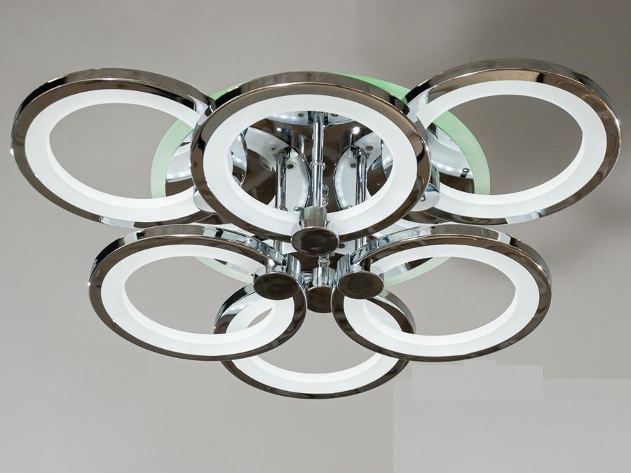 Люстра потолочная Octav с диммером и RGB подсветкой 90 Вт (8022/3+3HR LED)