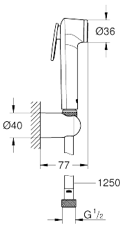 Набір для душу гігієнічного Grohe New Tempesta-F Trigger Spray Set 26356IL0 (55846) - фото 2