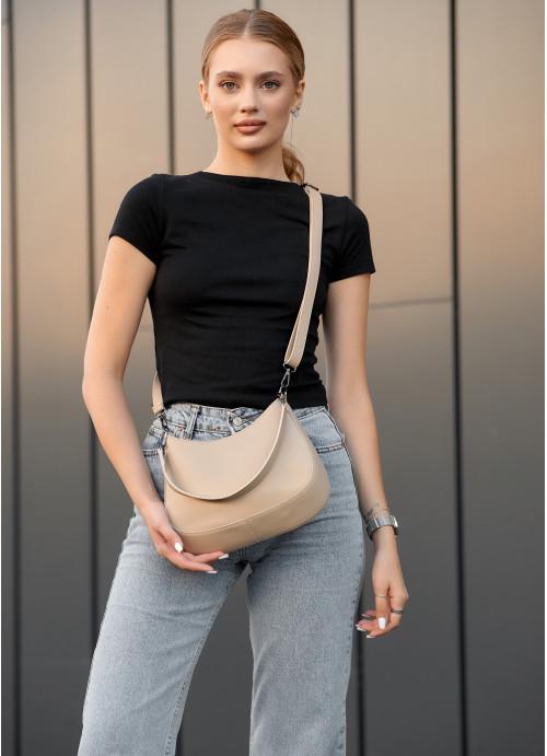 Женская сумка кросс-боди Sambag из экокожи Бежевый (1070027521)